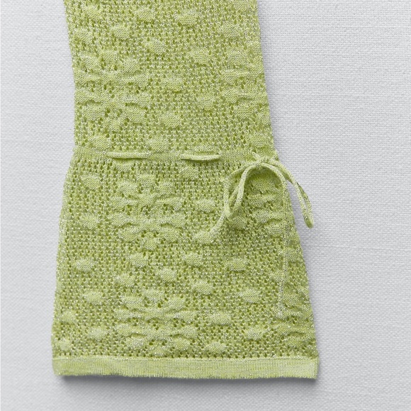 Metallic Thread Crop Knit Cardigan & Knit Bralette - Picture 5 of 9